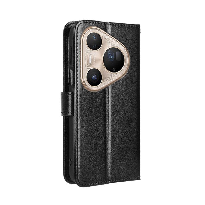 Leren Hoesje Huawei Pura 80 Pro Opvallend Imitatieleer Bescherming Hoesje