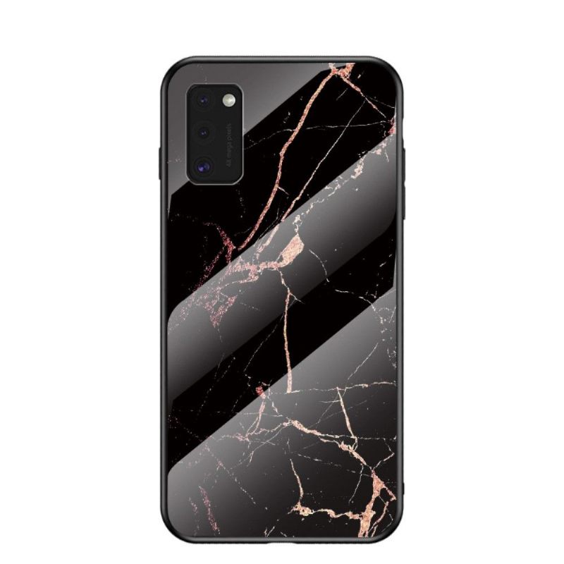 Hoesje voor Samsung Galaxy A41 Gouden Lina Marmer