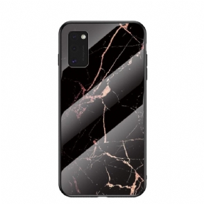 Hoesje voor Samsung Galaxy A41 Gouden Lina Marmer