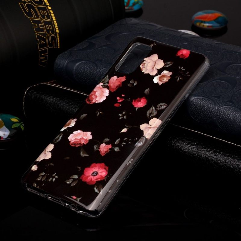 Hoesje voor Samsung Galaxy A41 Lichtgevende Bloemen