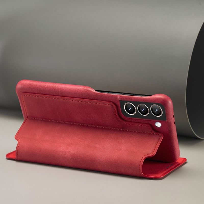 Flip Case voor Samsung Galaxy S21 5G Effen Pak Kunstleer