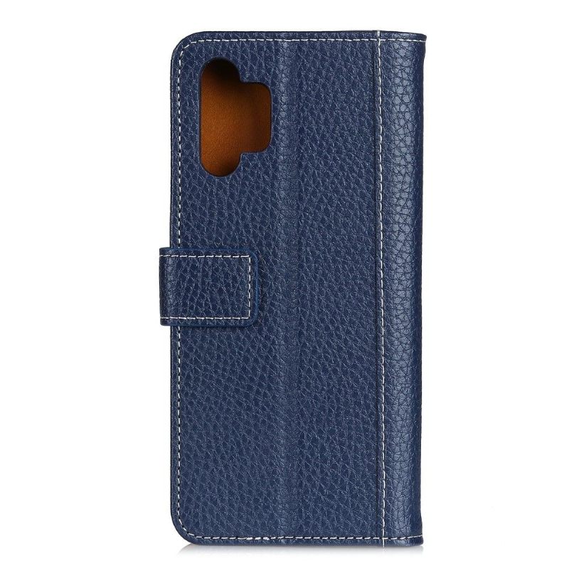Flip Case voor Samsung Galaxy S21 5G Naden Met Generfd Leereffect