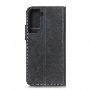 Folio-hoesje voor Samsung Galaxy S21 5G Anti-fall S-vorm Zichtbare Naden