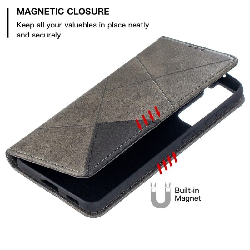 Folio-hoesje voor Samsung Galaxy S21 5G Célinia Style Lederen Kaarthouder