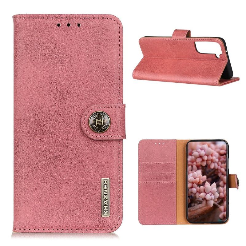 Folio-hoesje voor Samsung Galaxy S21 5G Khazneh Leereffect