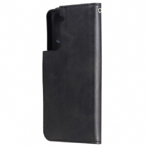 Folio-hoesje voor Samsung Galaxy S21 5G Ondersteuningsfunctie Ritsvak