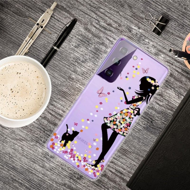 Hoesje voor Samsung Galaxy S21 5G Dame Vlinders