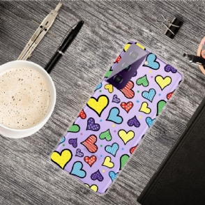 Hoesje voor Samsung Galaxy S21 5G Gekleurde Harten