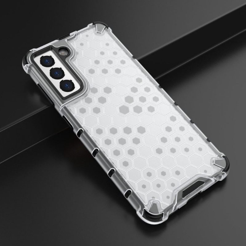 Hoesje voor Samsung Galaxy S21 5G Met Koord Honingraatontwerp