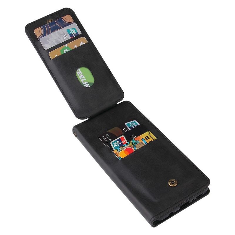 Leren Hoesje voor Samsung Galaxy S21 5G Bescherming Ondersteuning Voor Meerdere Compartimenten