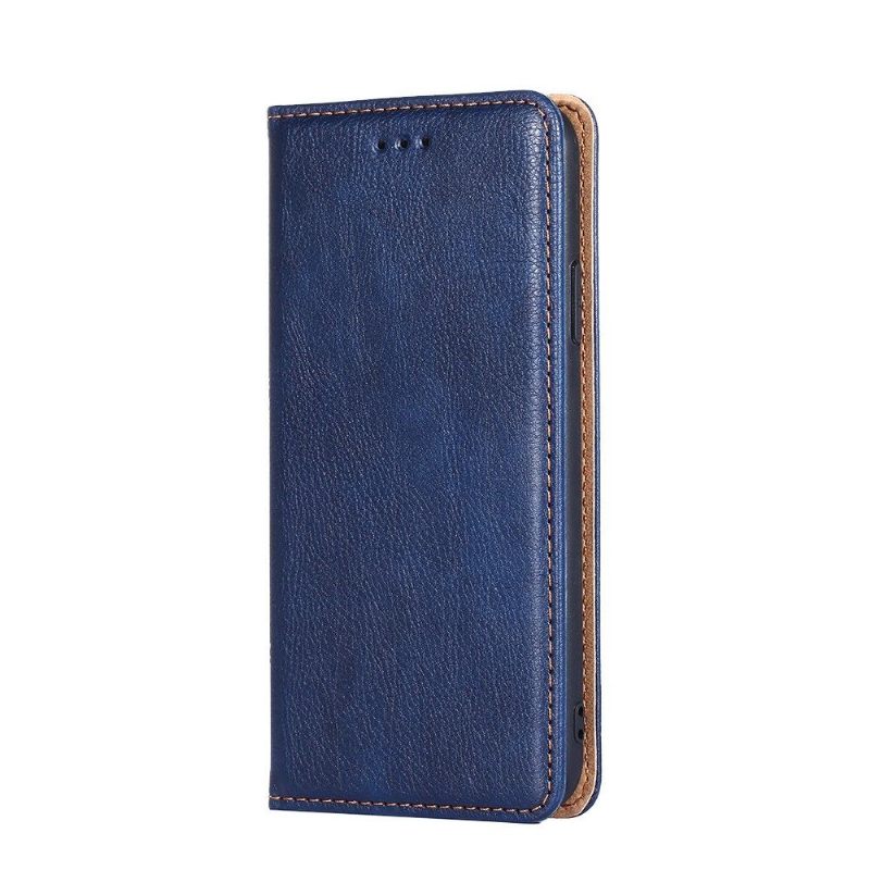 Telefoonhoesje voor Samsung Galaxy S21 5G Anti-fall Folio-hoesje Puur Kunstleer