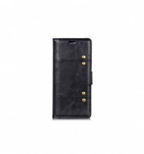 Case voor Xiaomi Redmi 6 Bescherming Premium Leer Met Klinknagels