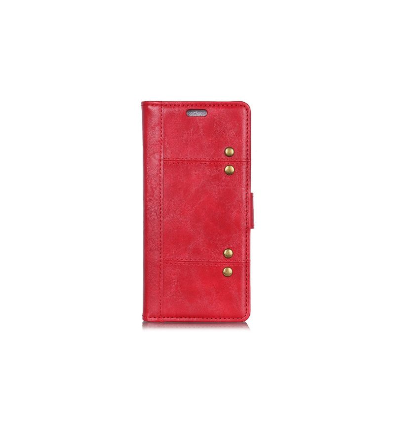 Case voor Xiaomi Redmi 6 Bescherming Premium Leer Met Klinknagels