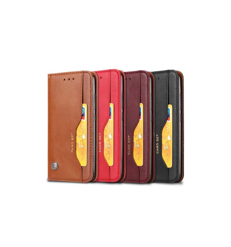 Cover voor Xiaomi Redmi 6 Stand Case Leren Kaarthouder