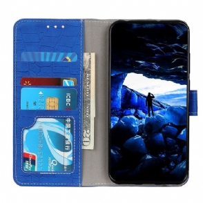Folio-hoesje voor Poco M4 Pro 5G Kunstleer Met Krokodillenlook