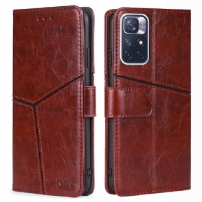 Folio-hoesje voor Poco M4 Pro 5G Retro Lijnen