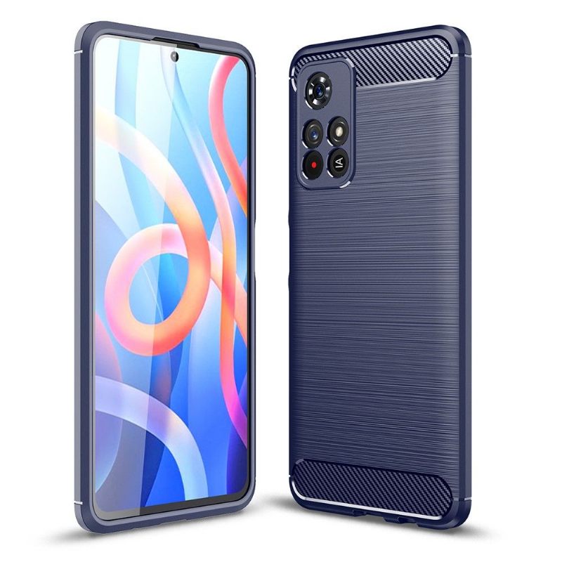 Hoesje voor Poco M4 Pro 5G Flexibel Geborsteld Effect