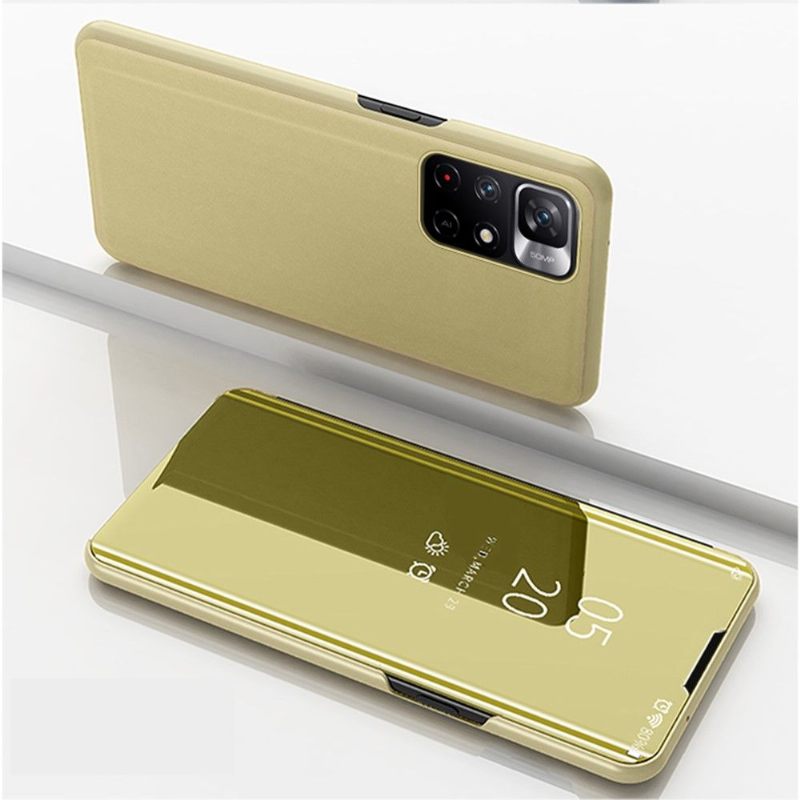 Hoesje voor Poco M4 Pro 5G Folio-hoesje Spiegeleffect