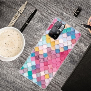 Hoesje voor Poco M4 Pro 5G Kleurrijke Vierkanten
