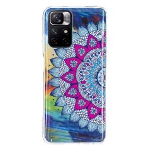 Hoesje voor Poco M4 Pro 5G Lichtgevende Kleurrijke Mandala