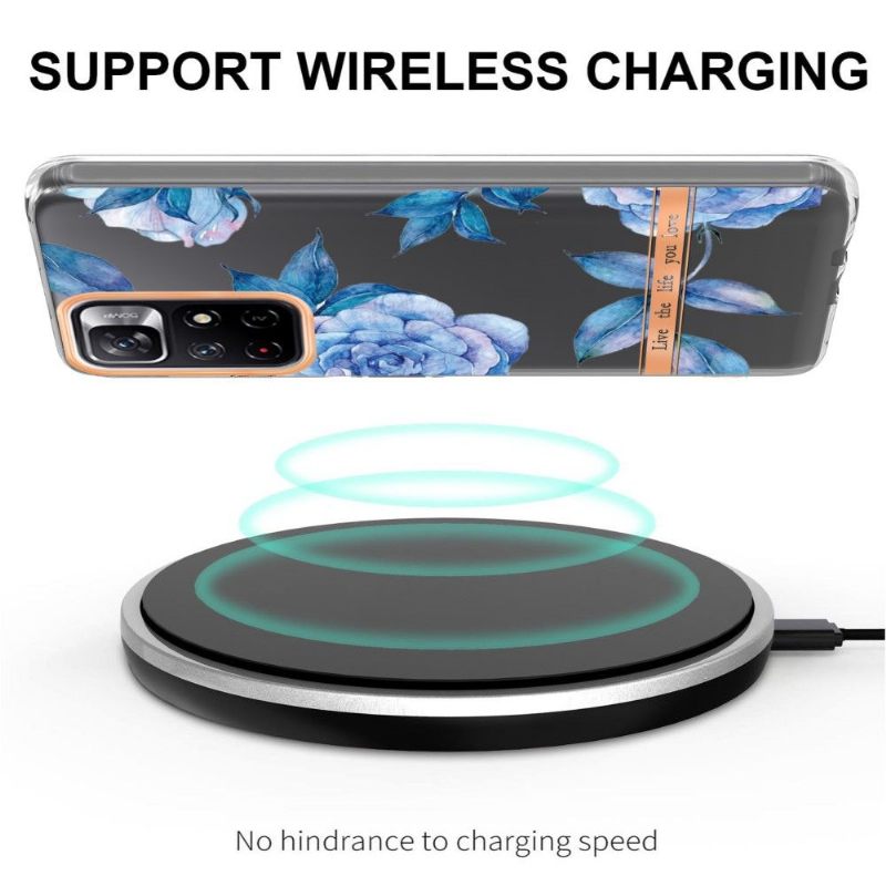 Hoesje voor Poco M4 Pro 5G Pioenblauw