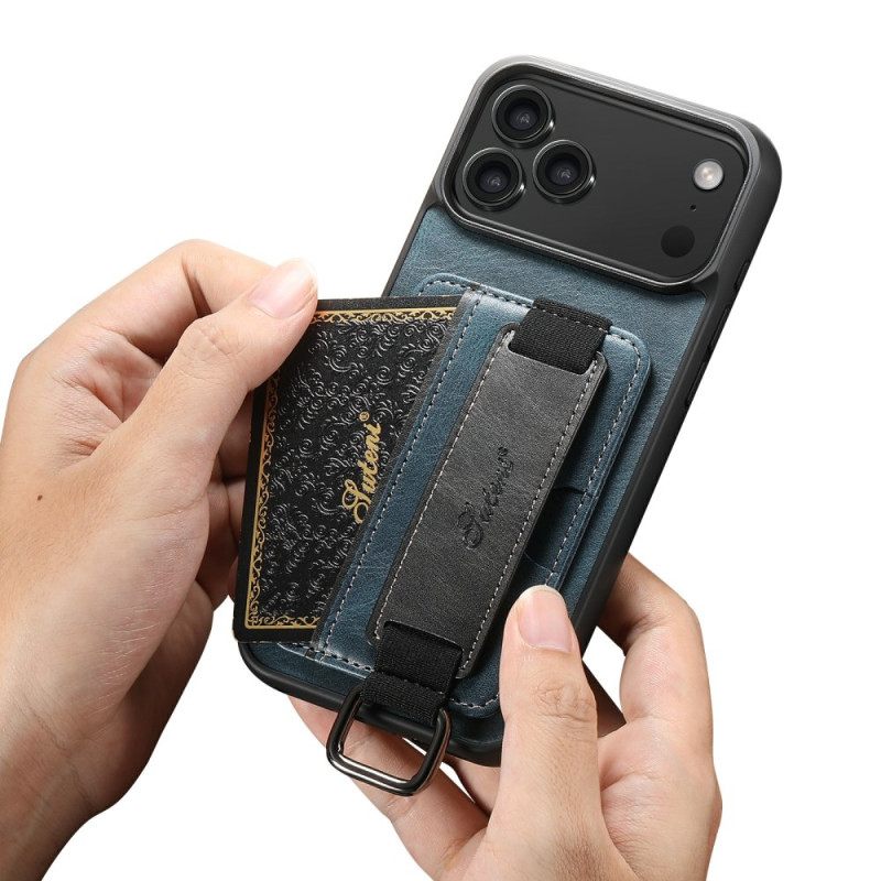 Cover Hoesje iPhone 17 Pro Telefoonhoesje Kaarthouder Met Retro Design