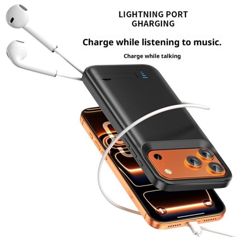 Externe Batterijhoes Van 5000 Mah Voor iPhone 17 Pro Met Ingebouwde Standaard