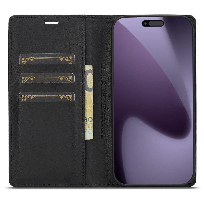 Folio-hoesje iPhone 17 Pro Lc.imeeke Koolstofvezel