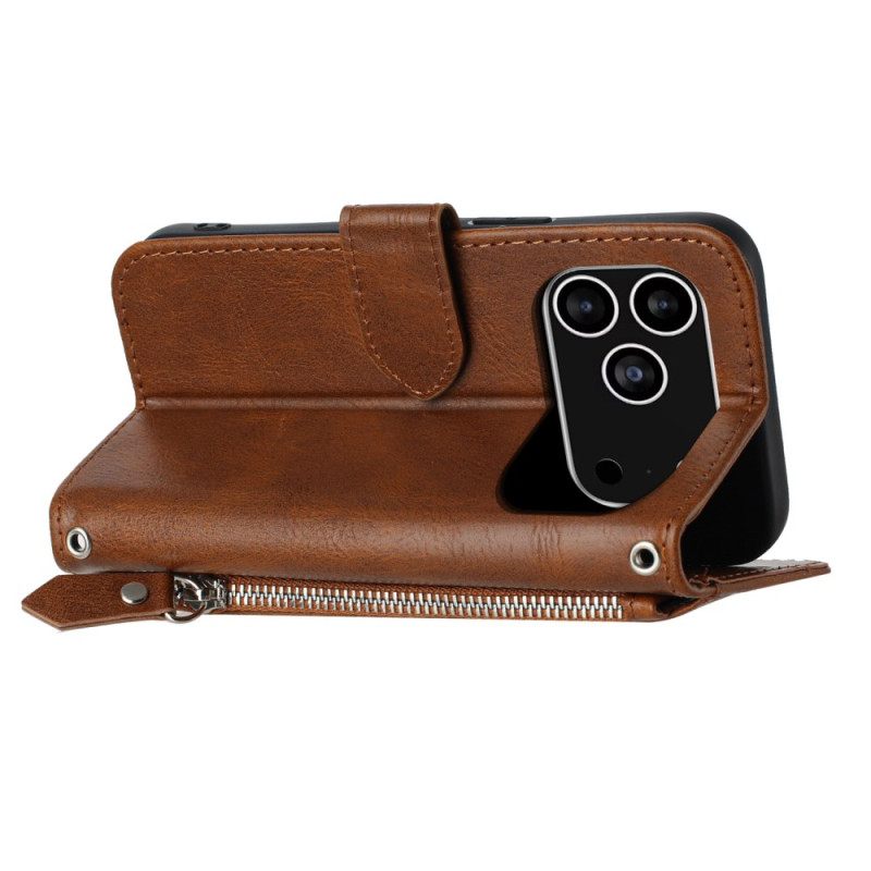 Folio-hoesje iPhone 17 Pro Telefoonhoesje Retro Bandje