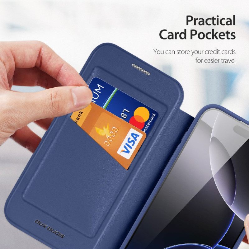 Folio-hoesje iPhone 17 Pro Telefoonhoesje Skin X Pro-serie Met Dux Ducis-standaard