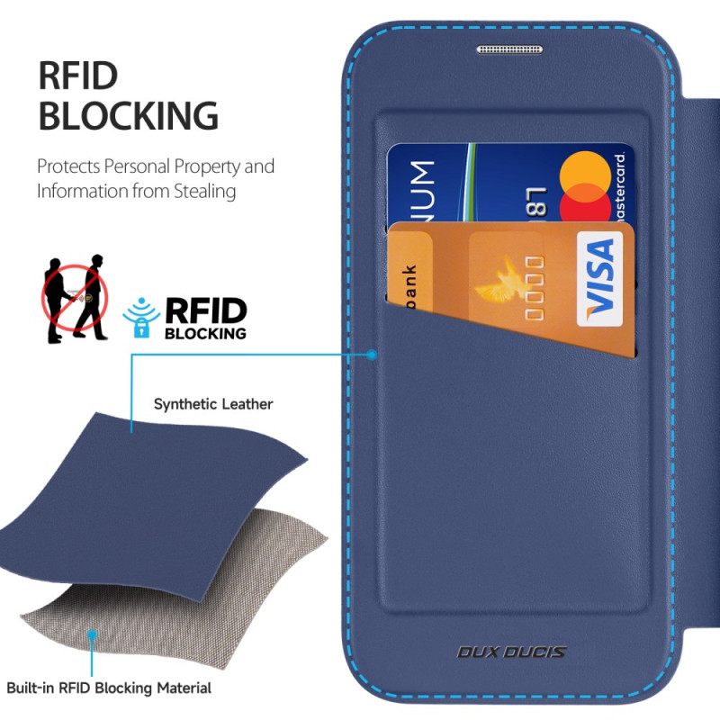 Folio-hoesje iPhone 17 Pro Telefoonhoesje Skin X Pro-serie Met Dux Ducis-standaard