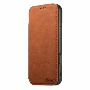 Folio-hoesje Voor iPhone 17 Pro Magsafe-compatibel Vintage Ontwerp