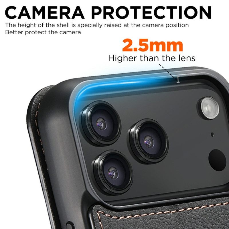 Folio-hoesje Voor iPhone 17 Pro Magsafe-compatibel Vintage Ontwerp