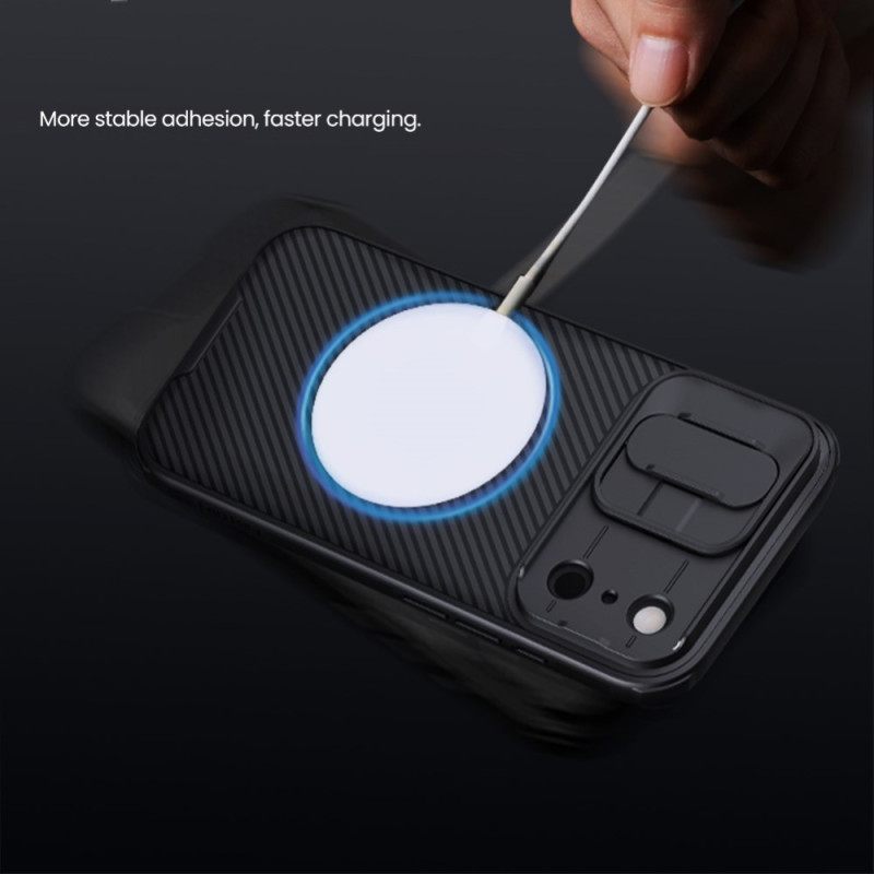 Hoesje iPhone 17 Pro Magsafe En Schuifbare Cameracover Nillkin Bescherming Hoesje