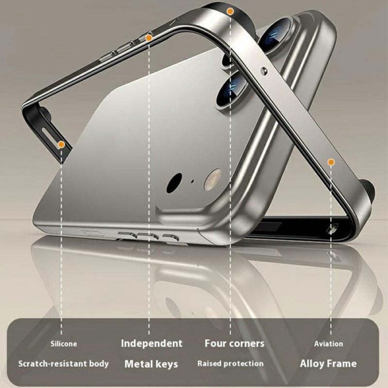 Hoesje iPhone 17 Pro Metalen Bumper Bescherming Hoesje