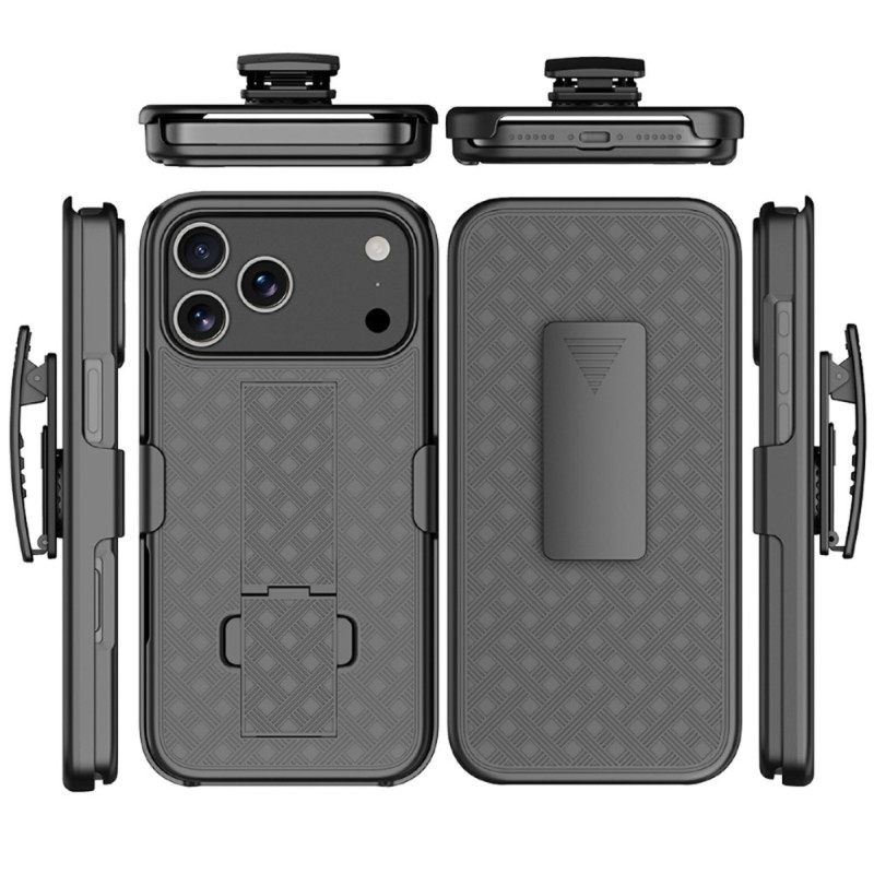 Hoesje iPhone 17 Pro Schuifbaar Met Standaard En Clip Bescherming Hoesje