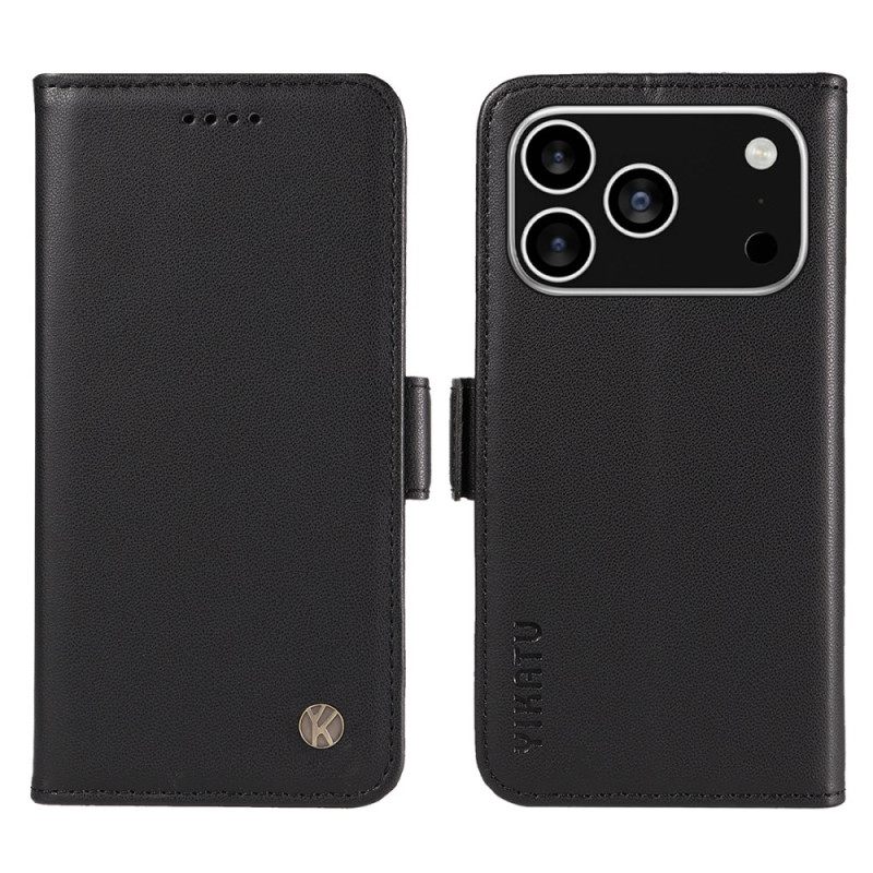 Leren Hoesje iPhone 17 Pro Yikatu Bescherming Hoesje