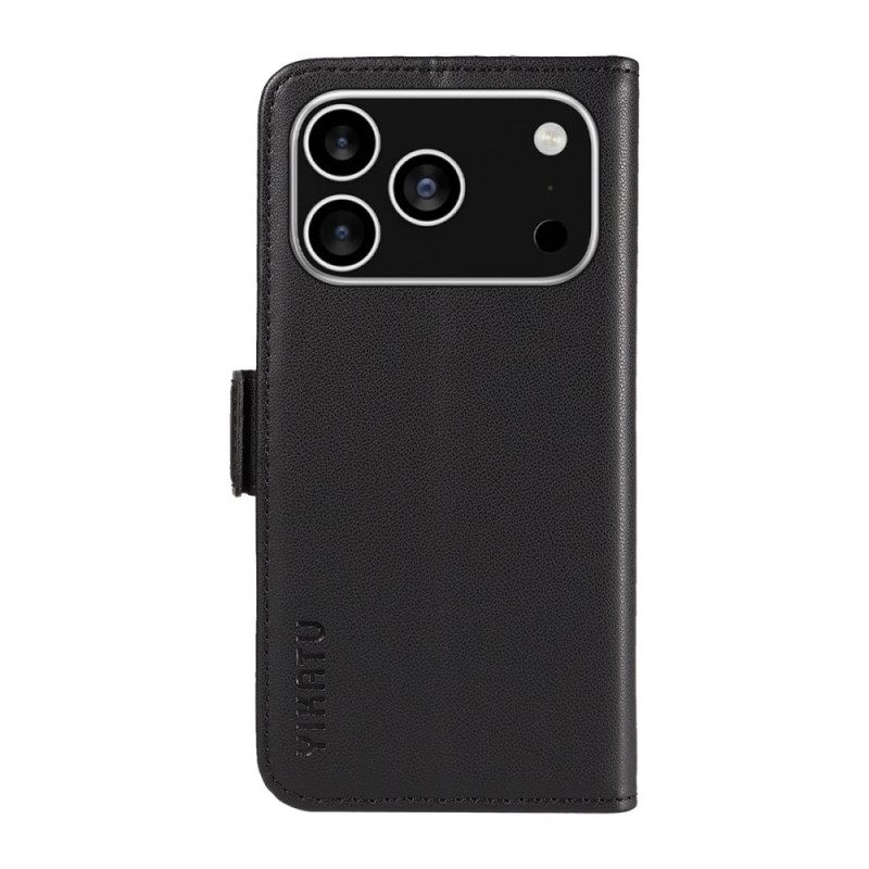 Leren Hoesje iPhone 17 Pro Yikatu Bescherming Hoesje