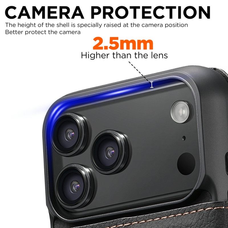 Leren Hoesje Voor iPhone 17 Pro Magsafe-compatibele Afneembare Hoes