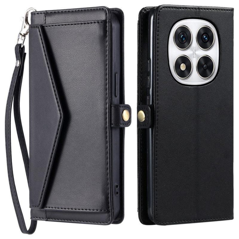 Flip Case Leren Xiaomi Redmi Note 14 Pro 4g Etui Met Bandje