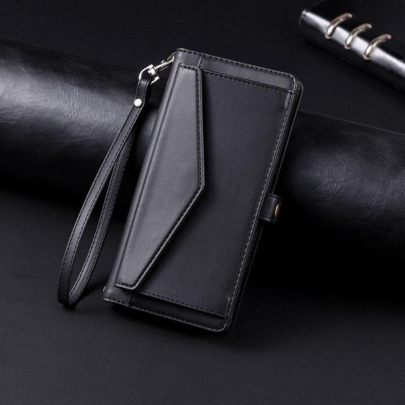 Flip Case Leren Xiaomi Redmi Note 14 Pro 4g Etui Met Bandje