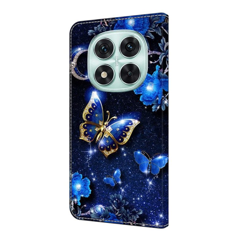 Folio-hoesje Xiaomi Redmi Note 14 Pro 4g Glanzende Vlinders