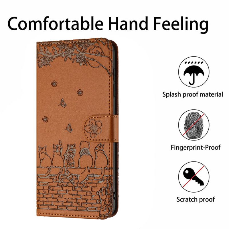 Folio-hoesje Xiaomi Redmi Note 14 Pro 4g Kattengang Met Bandje