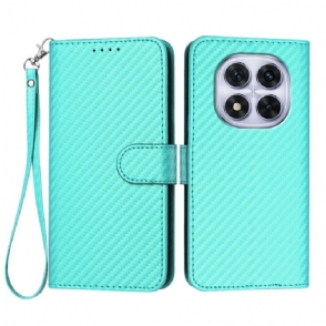 Folio-hoesje Xiaomi Redmi Note 14 Pro 4g Telefoonhoesje Carbonvezeltextuur Met Bandje