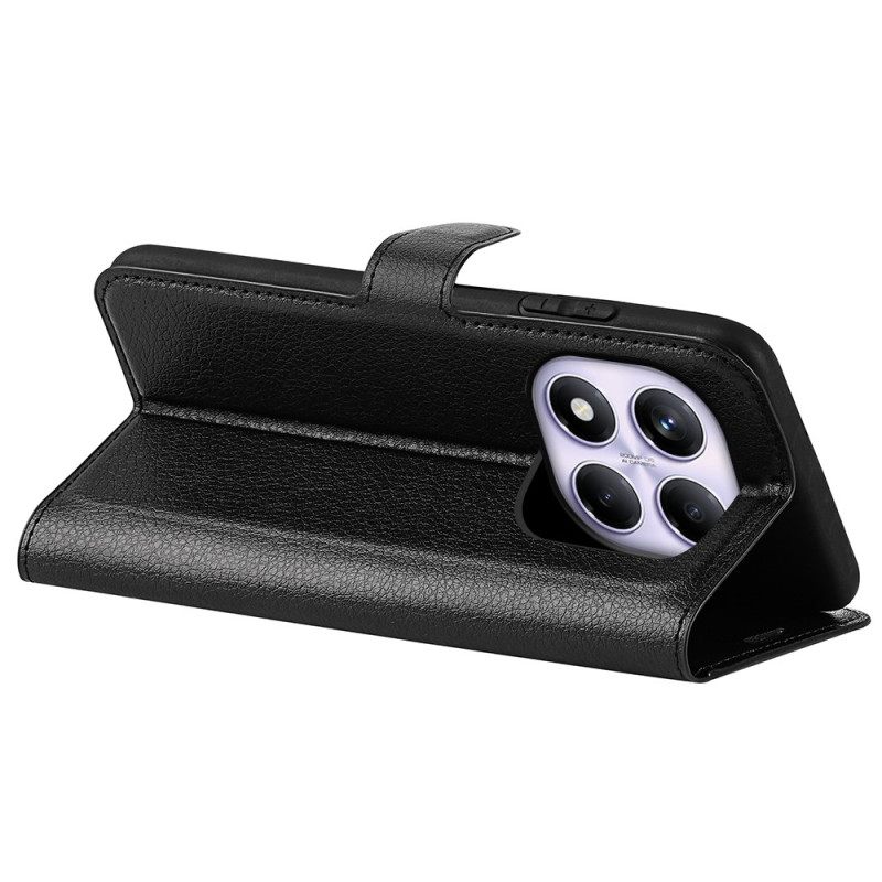 Folio-hoesje Xiaomi Redmi Note 14 Pro 4g Telefoonhoesje Klassiek Lychee Kunstleer