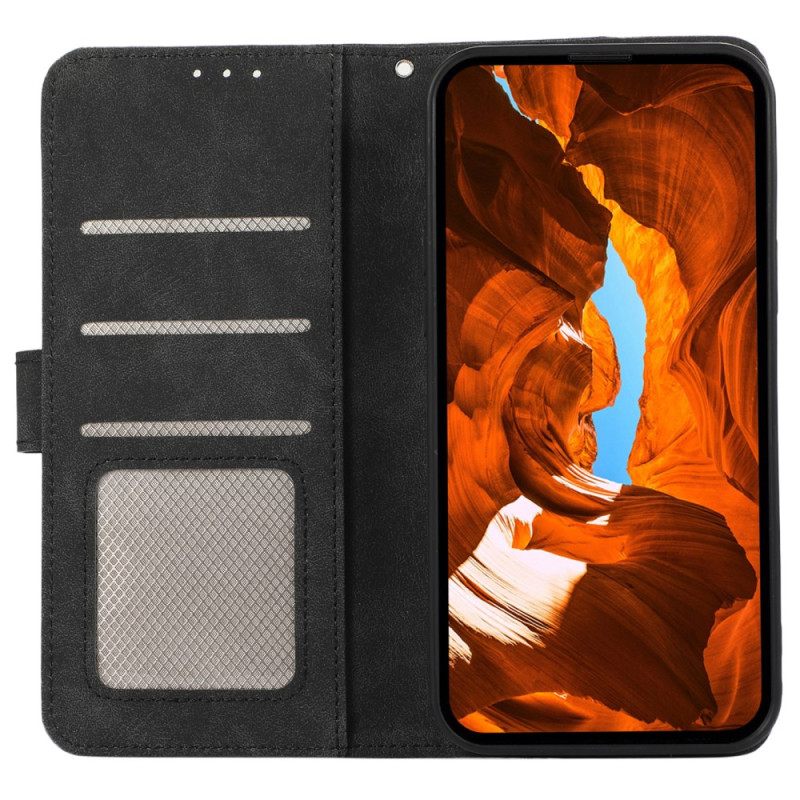 Folio-hoesje Xiaomi Redmi Note 14 Pro 4g Telefoonhoesje Tweekleurig Abeel Suède-effect
