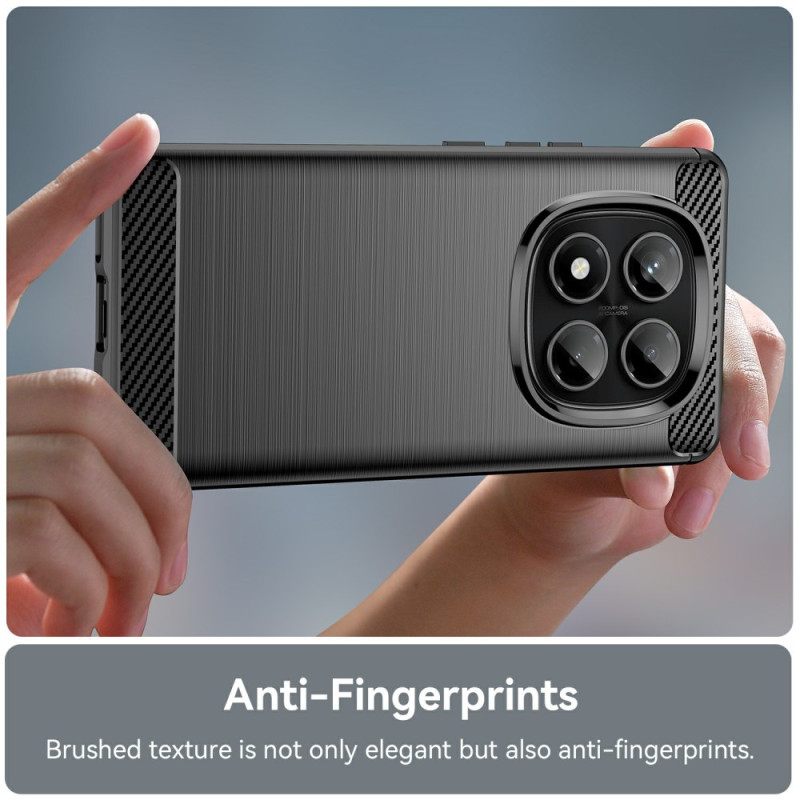 Hoesje Xiaomi Redmi Note 14 Pro 4g Geborsteld Koolstofvezel Bescherming Hoesje