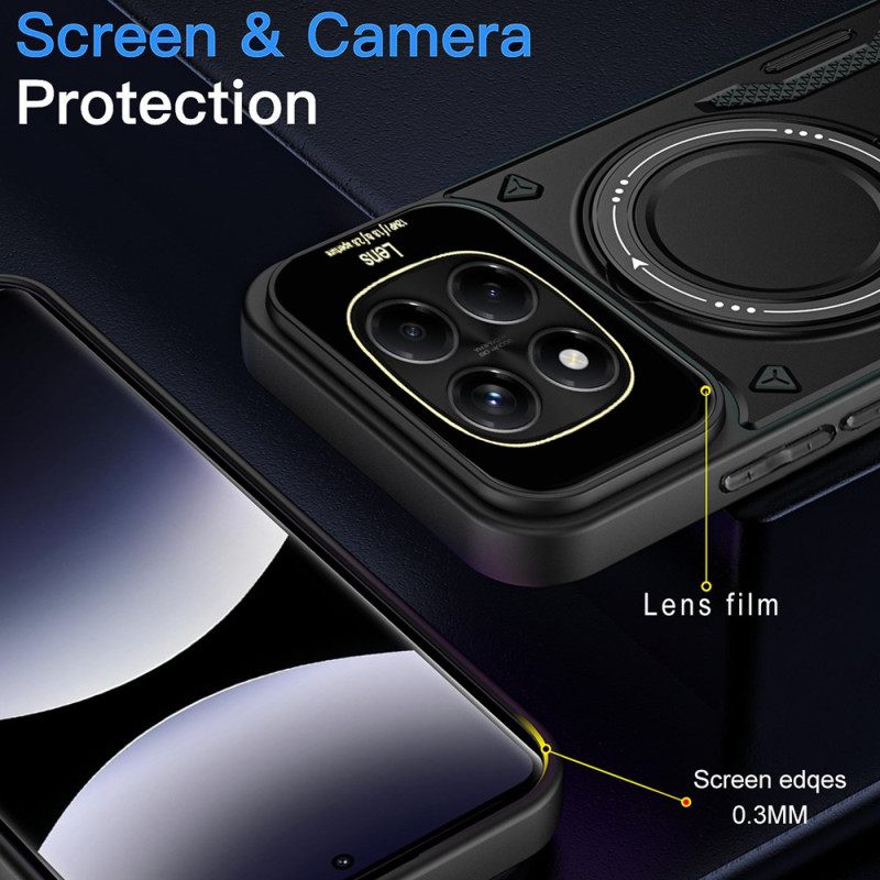 Hoesje Xiaomi Redmi Note 14 Pro 4g Magnetische Draaibare Standaard Bescherming Hoesje