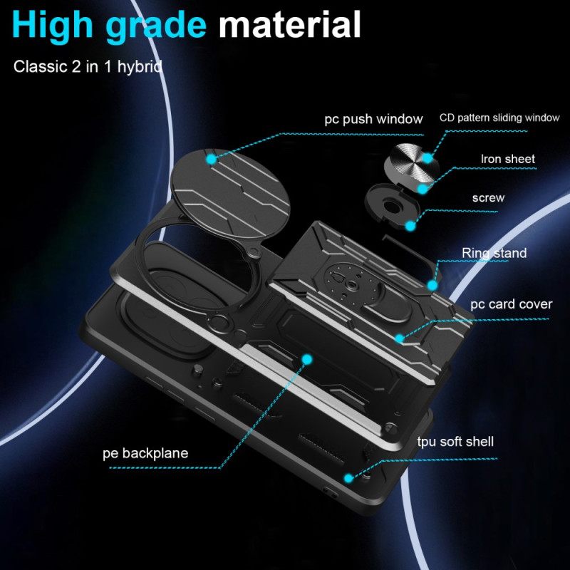 Hoesje Xiaomi Redmi Note 14 Pro 4g Ultra-resistent Met Standaard En Lensbeschermer