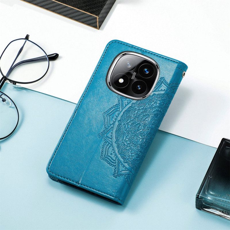 Leren Hoesje Voor Xiaomi Redmi Note 14 Pro 4g Barokke Mandala